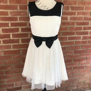 Black & White, Open-Back Party Dress
